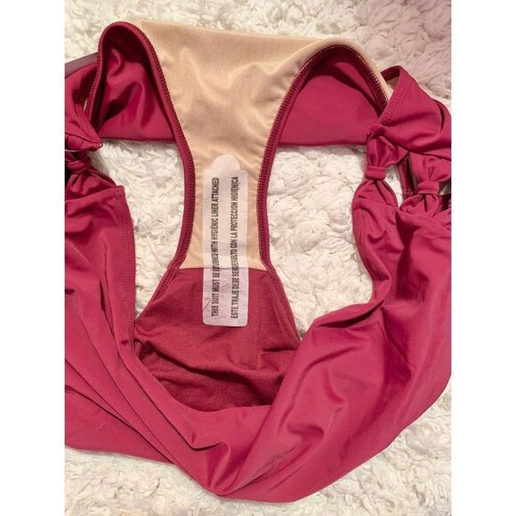Allure IMG Maroon Cutout Bow Sides Bikini Brief Swim Bottom Plus Size 20-22 - Picture 9 of 9
